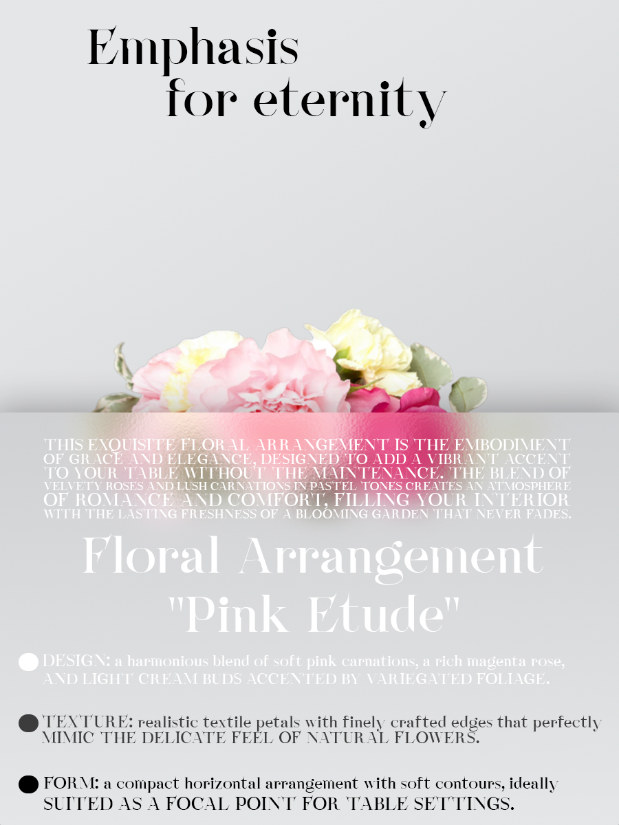 "Pink Etude" Eternal Floral Table Arrangement