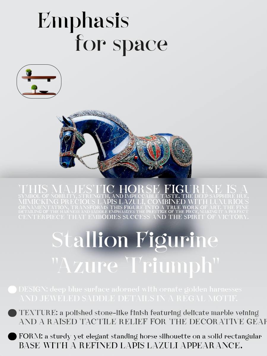"Archaic Majesty" Two-Tone Metallic Horse Statuette