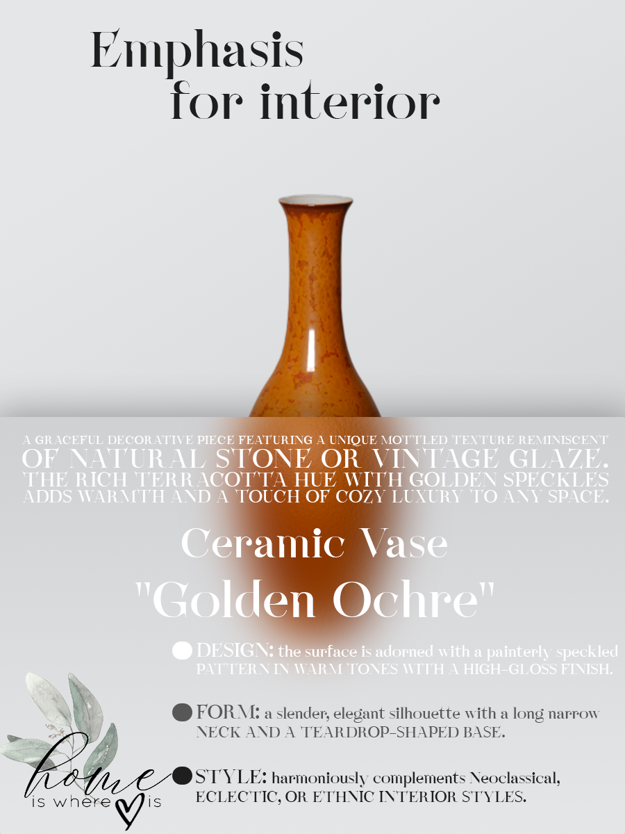 "Golden Ochre" Ceramic Vase
