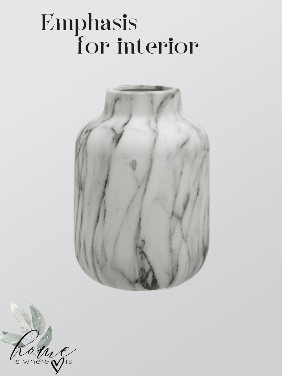 Grey Marble Ceramic Vase