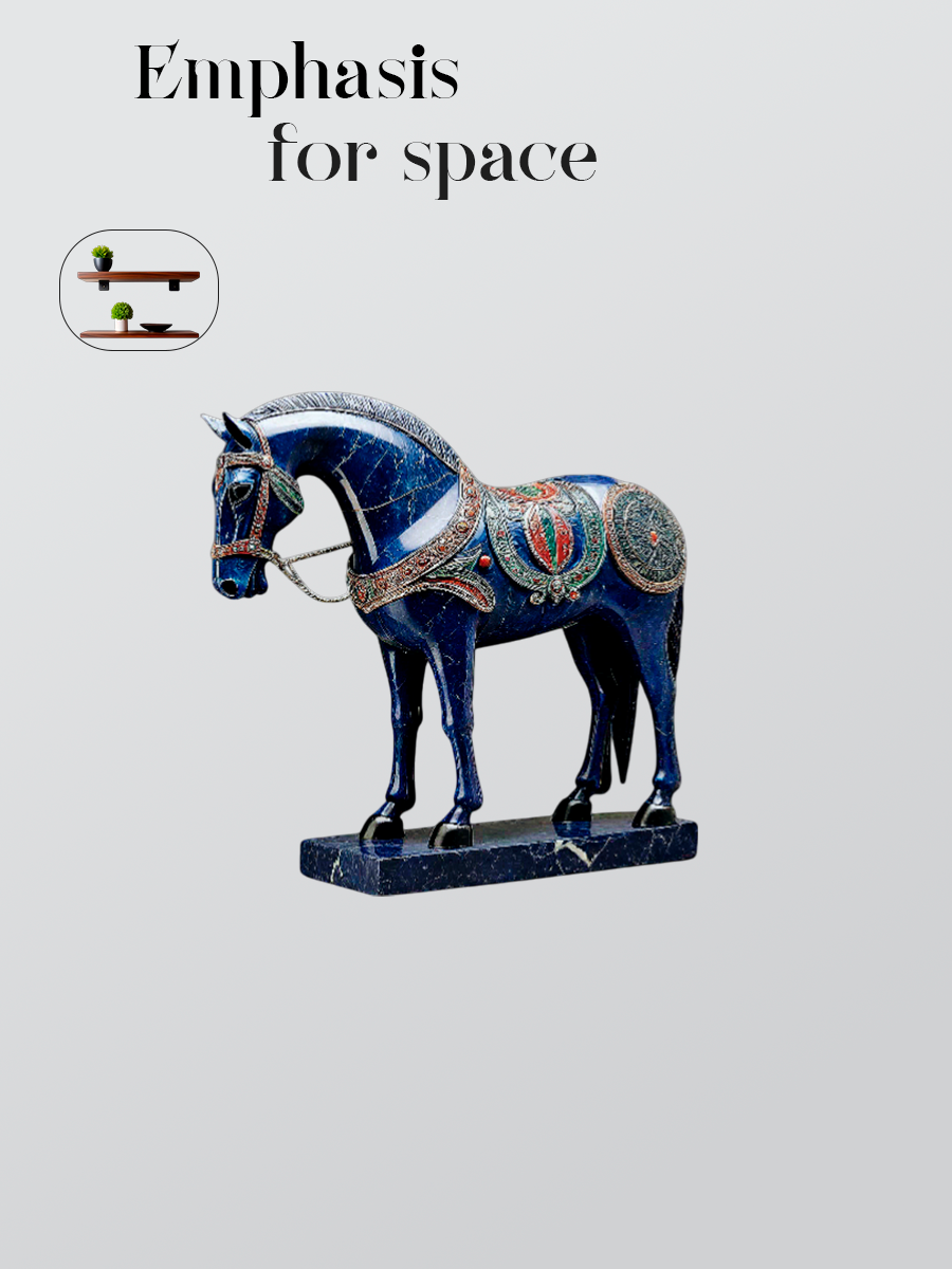"Archaic Majesty" Two-Tone Metallic Horse Statuette