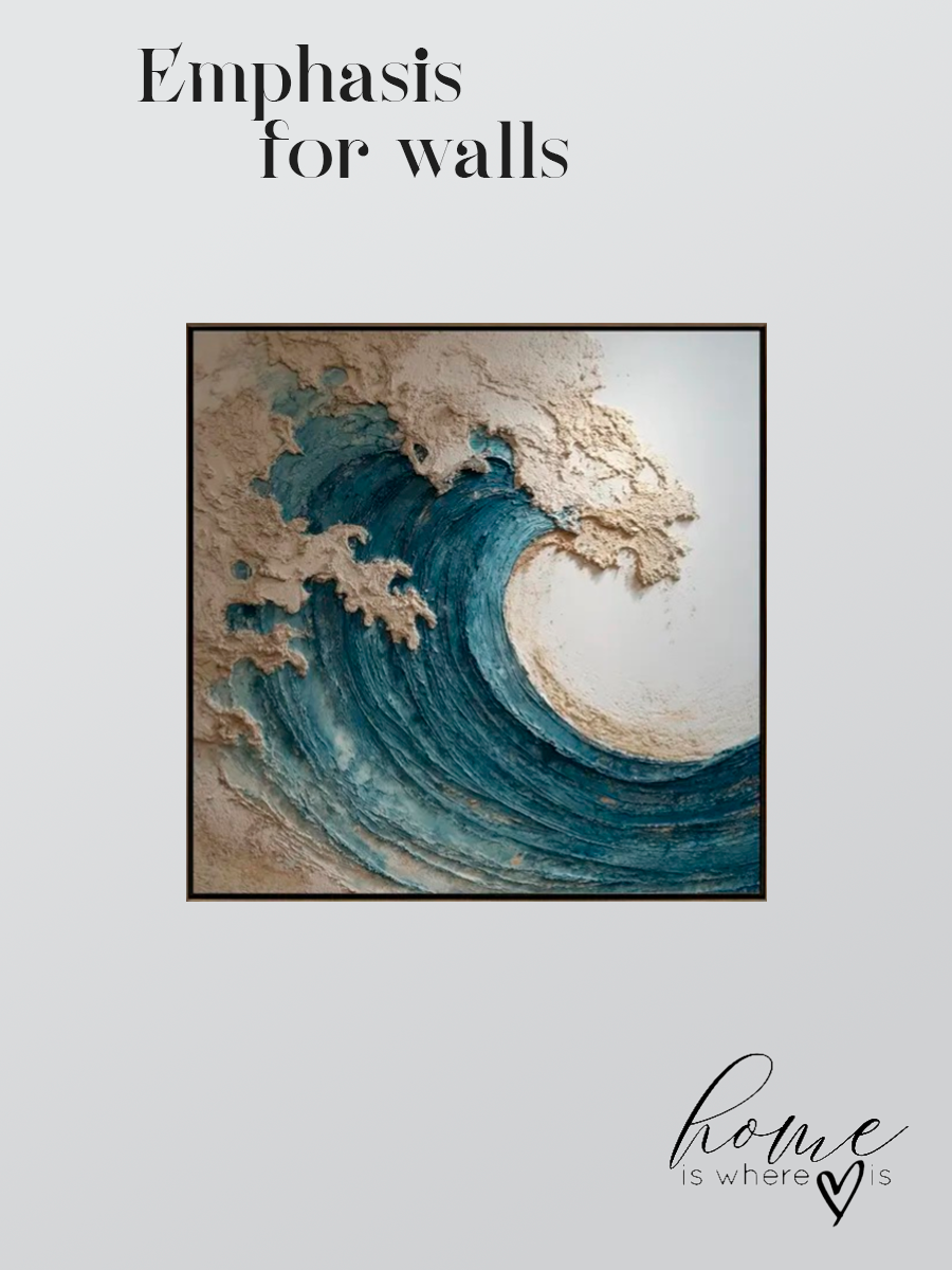 "Azure Surge" 3D Sculptural Wave Art