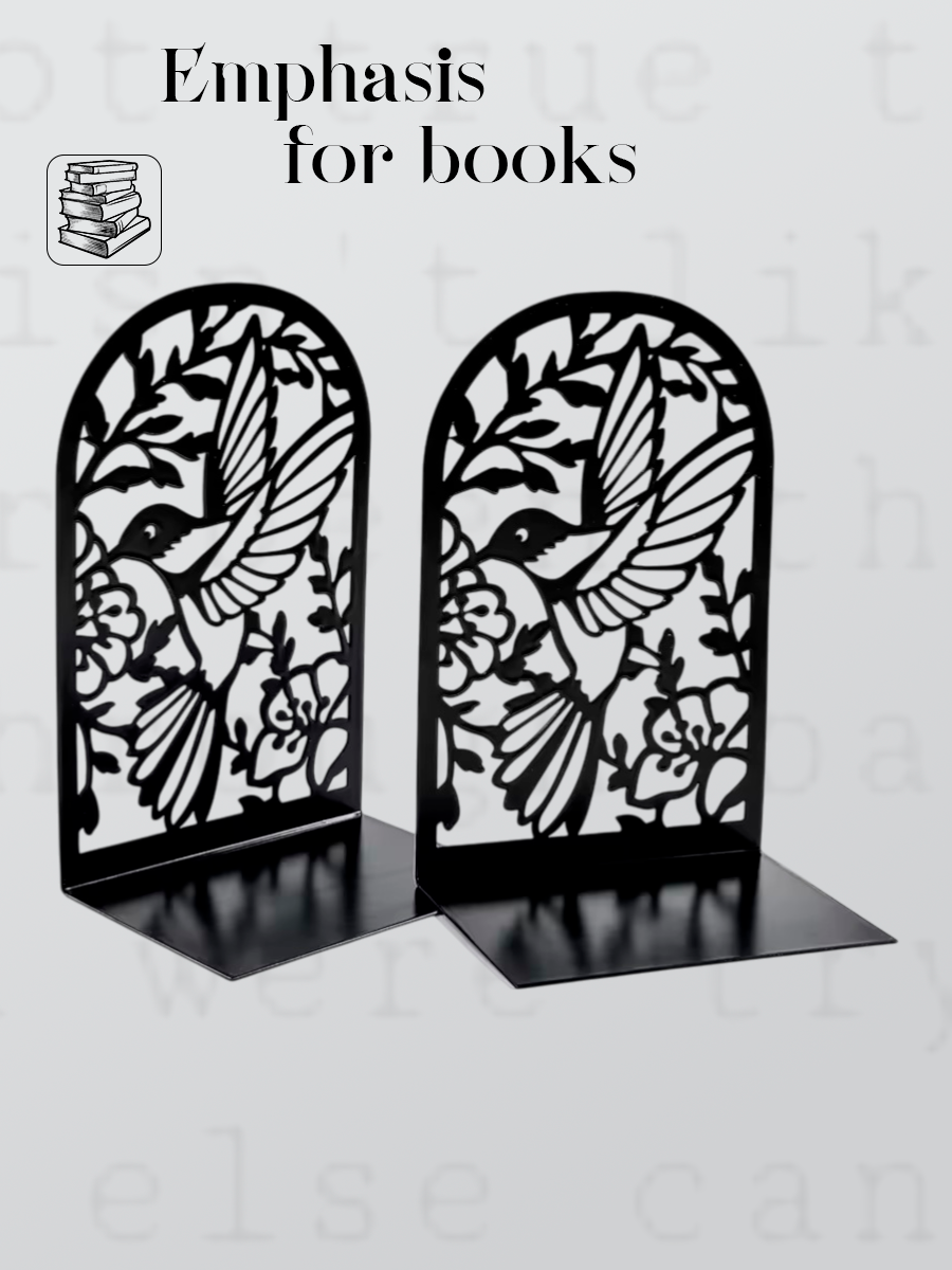 "Forest Sanctuary" Tree & Birds Metal Bookends (Pair)