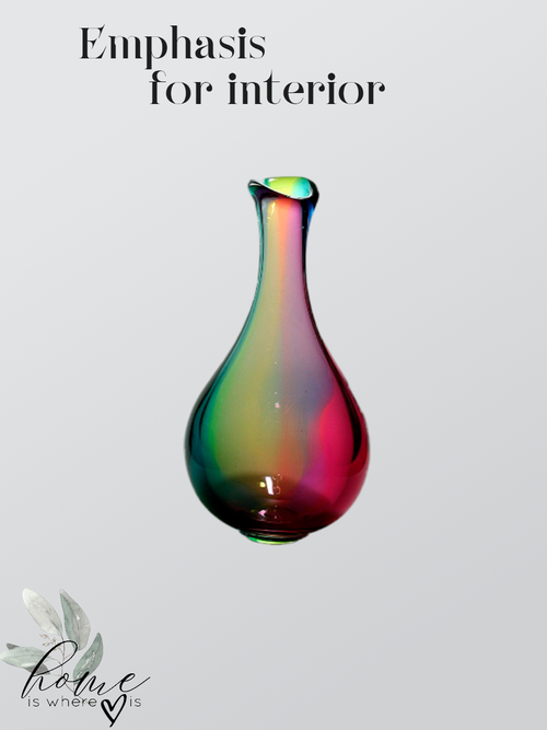 "Amber to Azure" Gradient Glass Vase