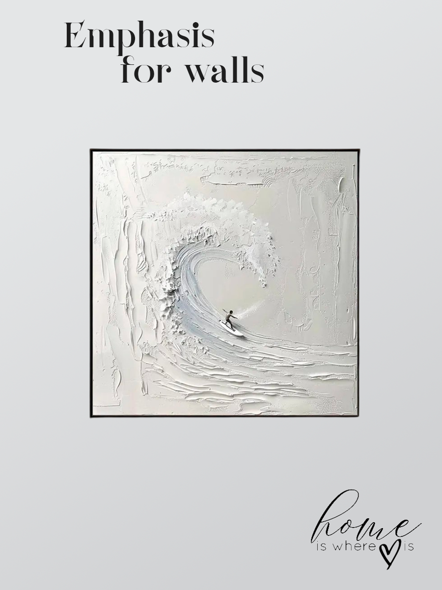 "White Crest" 3D Sculptural Canvas Art