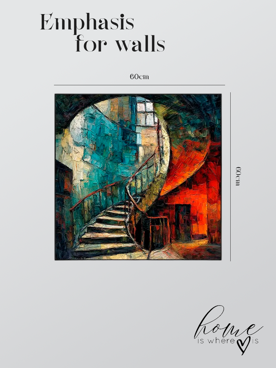 "Spiral of Time" Expressive Impressionist Canvas Art
