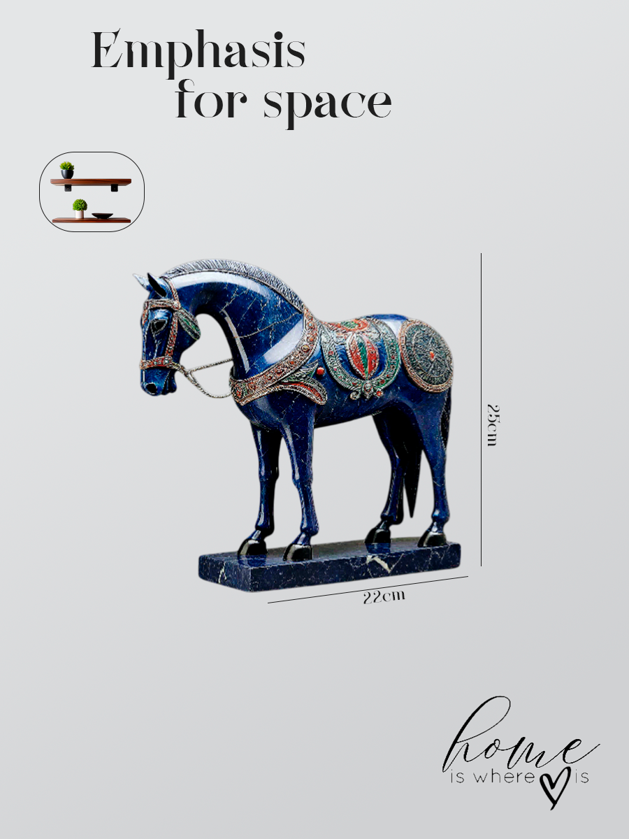 "Archaic Majesty" Two-Tone Metallic Horse Statuette